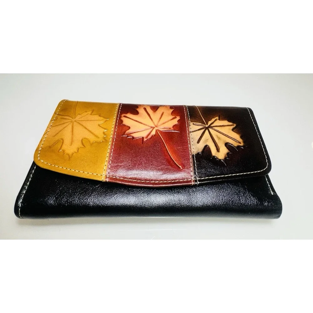 Leather Wallet Cluch Card Holder Black Brown Red Yellow WALLET